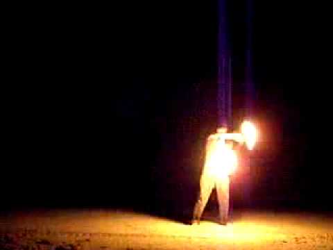 Fire Poi at Bellows Beach, Hawaii