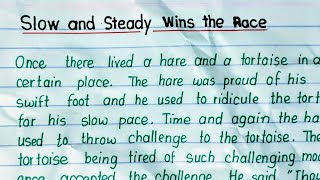 Slow And Steady Wins The Race Story In English