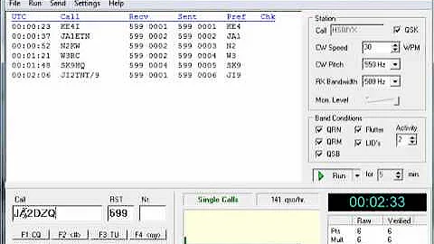 Morse runner 5 Minutes by HS8JYX