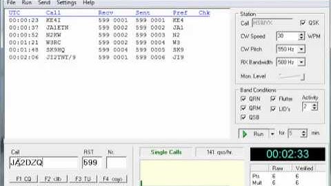 Morse runner 5 Minutes by HS8JYX