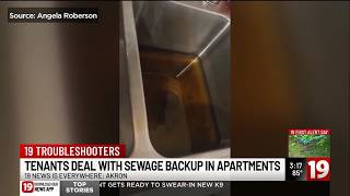 Tenants deal with sewage backup in Akron apartments