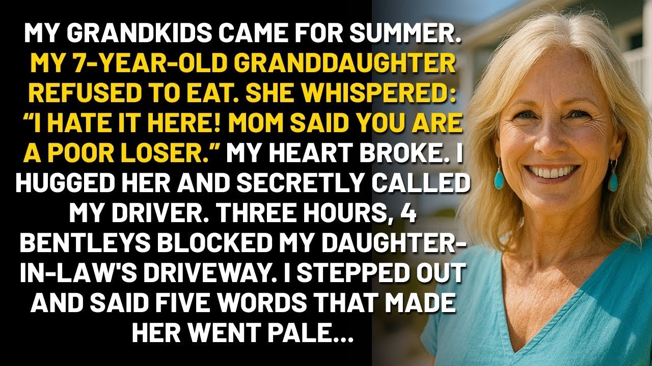 Mom Said You Are A Poor Loser!' My Granddaughter Cried  I Pulled Up To My DIL's House In A Bentle