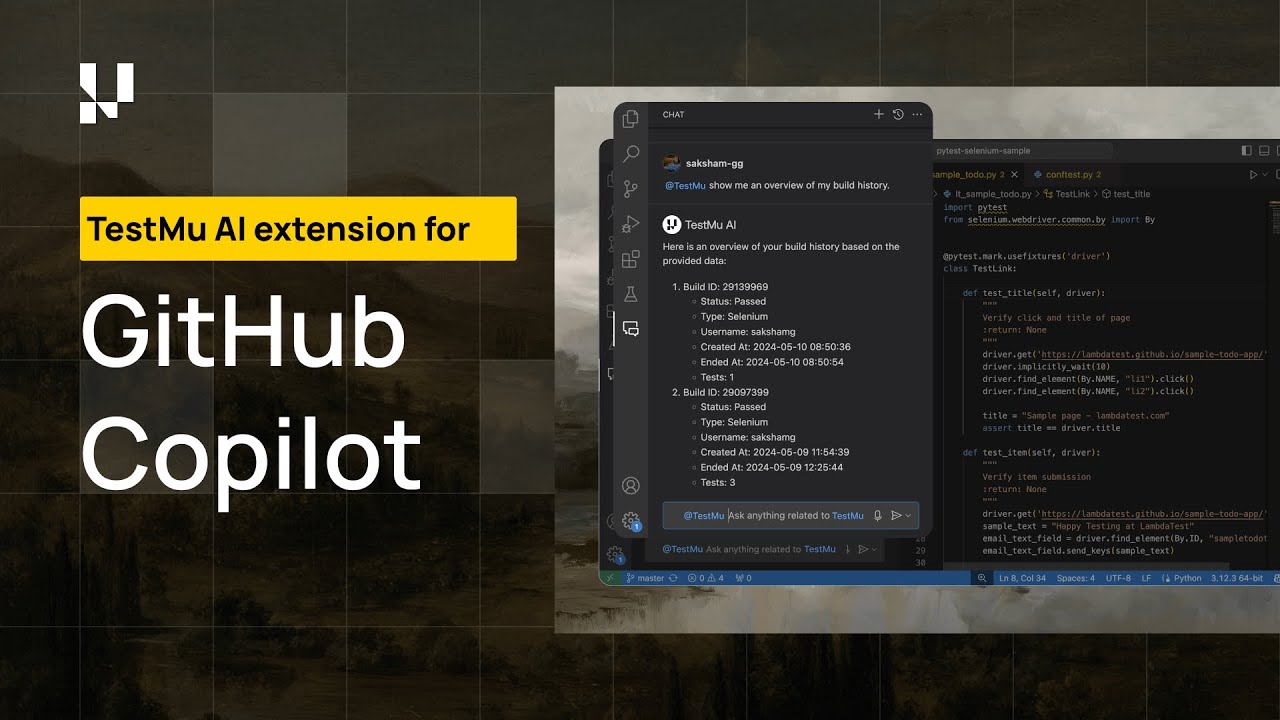 Introducing the TestMu AI extension for GitHub Copilot - YouTube