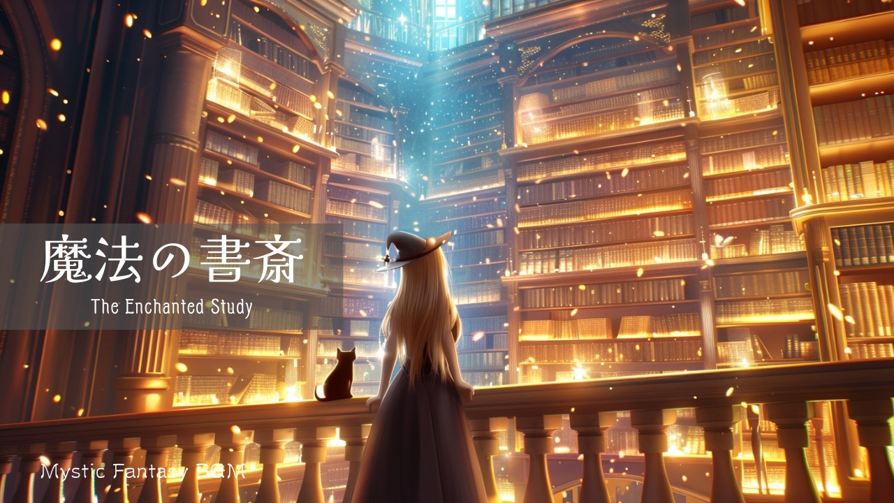 【勉強用】魔法の書斎｜極限まで没頭する集中BGM｜ファンタジー音楽・ケルト
