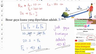 menghitung besar gaya kuasa jungkat jungkit yang digunakan untuk mengangkat beban