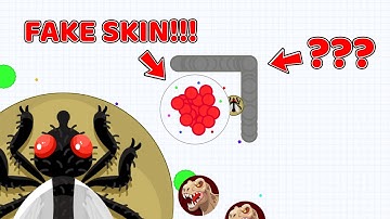 AGAR.IO : FUNNY FAKE SKIN TROLLING + MACRO GAME-PLAYS