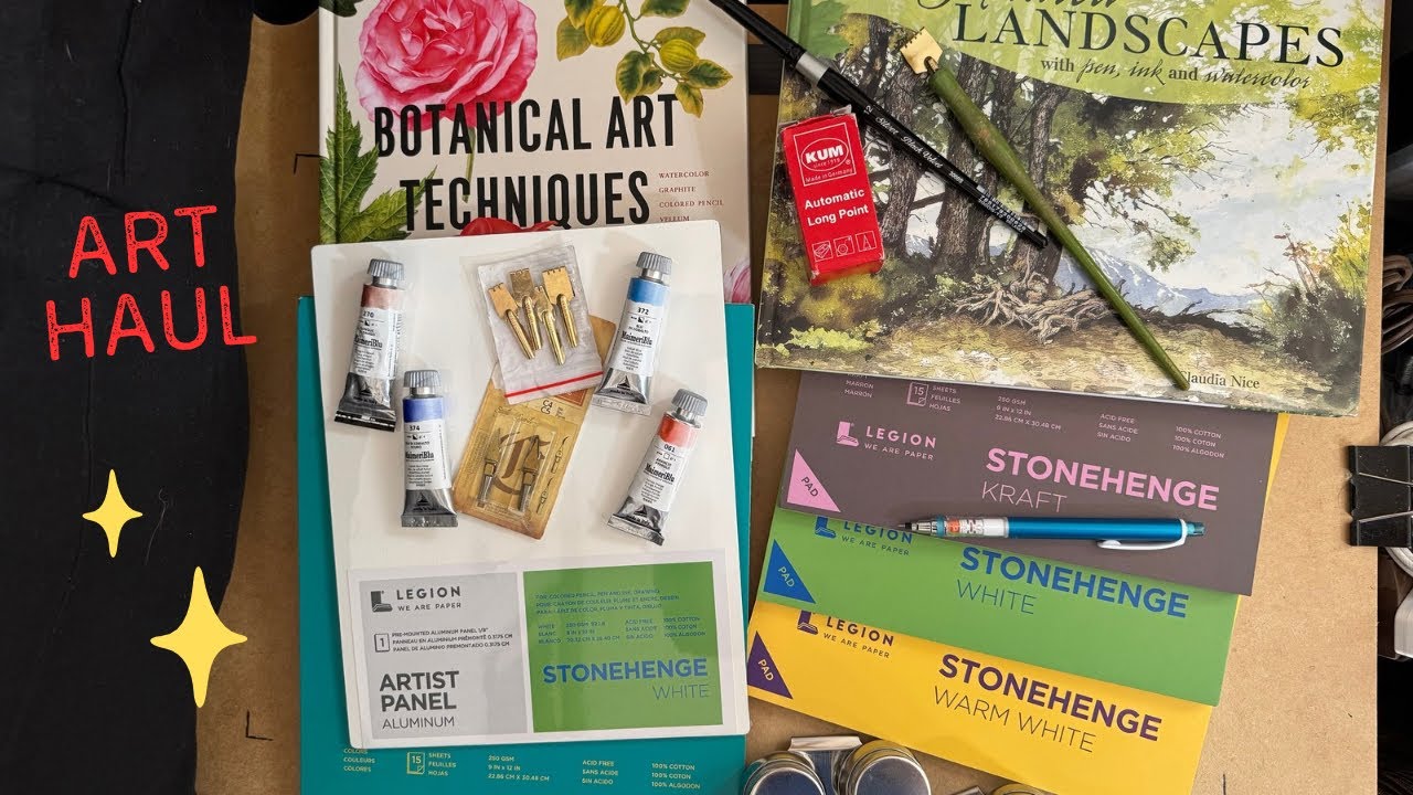 Покупка художественных принадлежностей 2025: бумага Stonehenge, акварель MaimeriBlu, художественн...