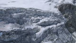 Aerial Views of a Snow-Covered Glacier | Stunning Alpine Landscape | 4K