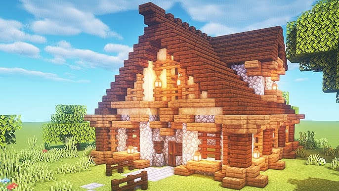 Construindo uma Casa Medieval Grande #24 !! (minecraft 1.11) 