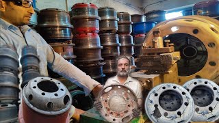 How are make a Truck rim plate from old ship's plate | Обод грузовика из старой судовой стали