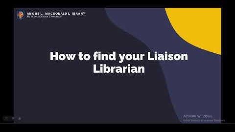 How to Find Your Liaison Librarian