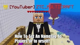 How To Set An Nametag To Players Or To Urself! | MULTICRAFT 🔥