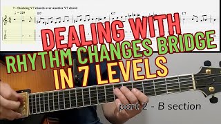 Hip ideas basic to complex over dom 7th chords(rhythm changes B)/This is how you should interpret.