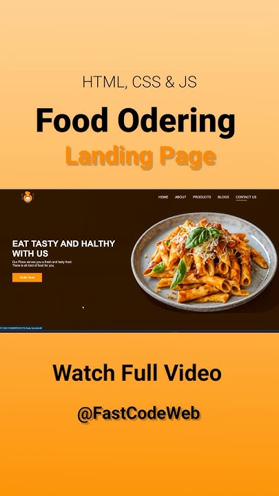 Food Ordering Website Using HTML & CSS | Step by Step Tutorial | Fast ...