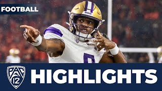 No. 5 Washington vs. No. 11 Oregon State Football Highlights | 2023 Season