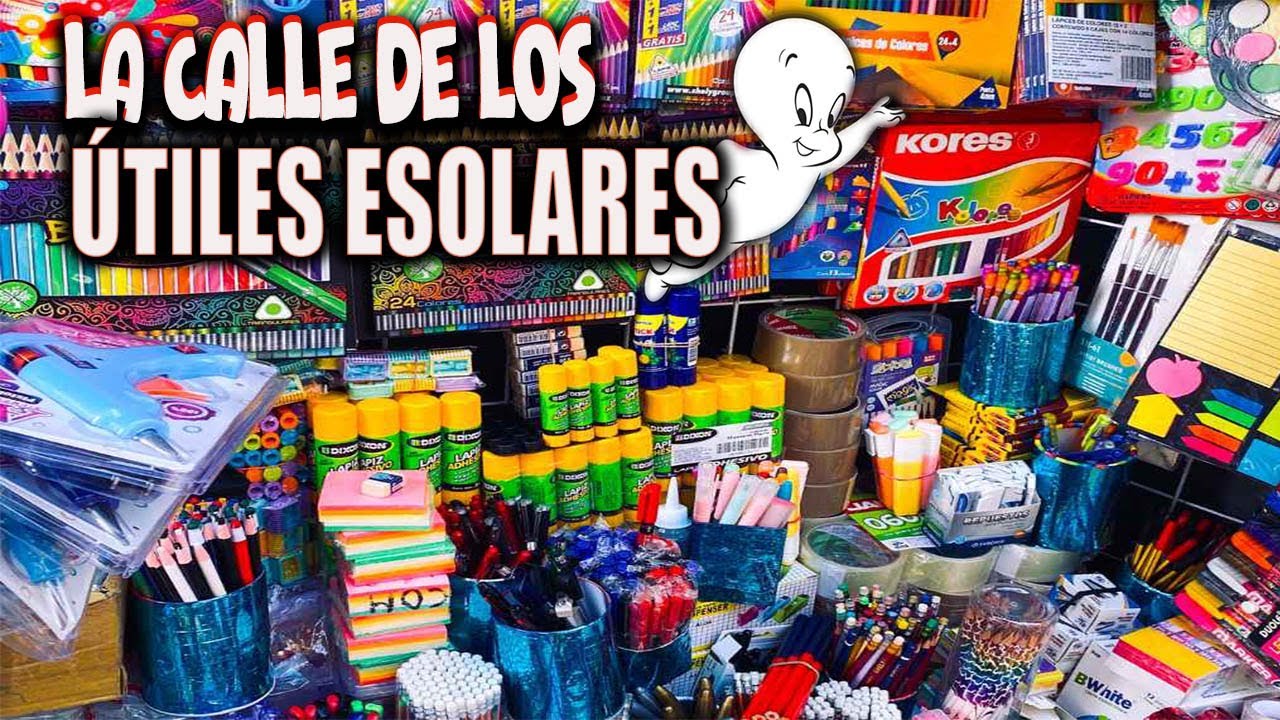 OFERTAS!! de UTILES ESCOLARES en la calle de MESONES CDMX. baratísimos!! 2025.