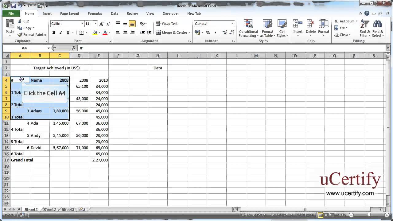 Merge And Split Cells, Wrap Text, And Outline Data - YouTube