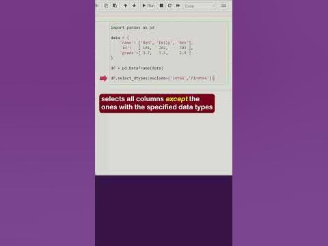 How to Select Columns by Excluding Data Types in Python - YouTube