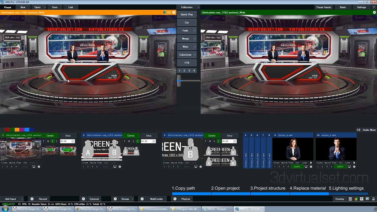 Video Tutorial - Virtual Studio 115 For vMix
