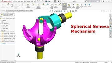 Spherical Geneva mechanism in SolidWorks