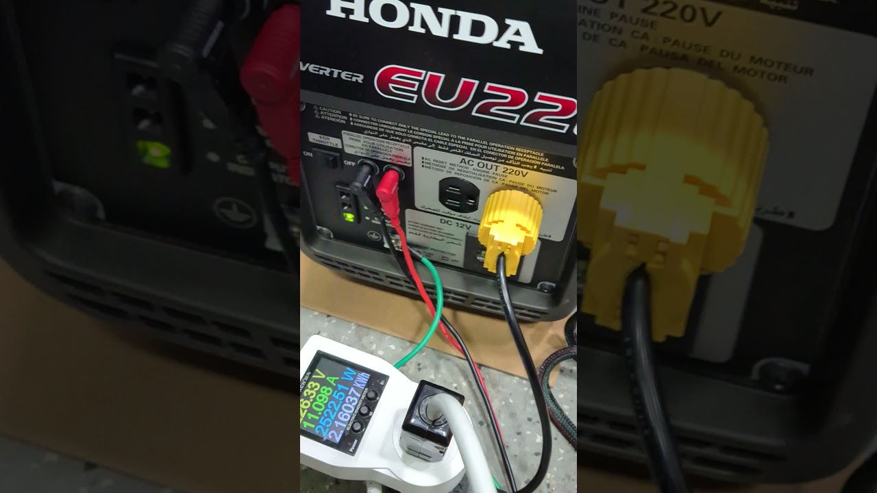 Honda parallel eu2200i and eu1000i Sharing a 2500W load.