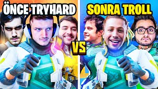 Valorant'ta yayıncılara karşı önce TRYHARD oynadık, sonra TROLLEDİK! (deadlock özel)