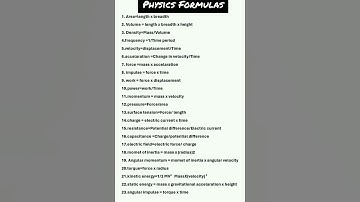 physics Formulas |HSTR| |GPSTR| NEET |