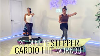 20-MINUTE STEPPER CARDIO HIIT WORKOUT / LOW-IMPACT MODIFICATIONS / STEP WORKOUT / BELL AND BUZZER