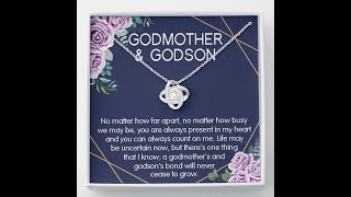 Necklacespring Godmother & Godson Gift Necklace, Baptism, Confirmation, Graduation Information