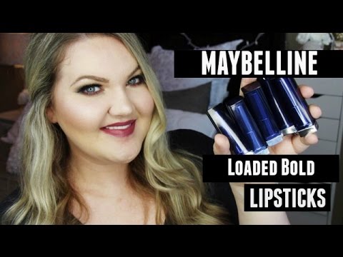 Video: 10 Maybelline The Loaded Bolds Colorensational Lipstick Photos, stikkord