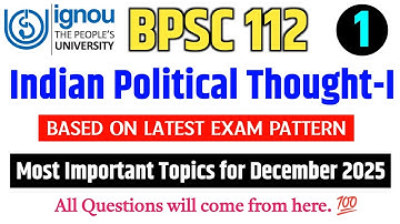 BPSC 112 Important Questions December 2025 in English | IGNOU BPSC 112 Question Paper 2025 Exam