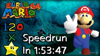Super Mario 64 ~ 120 Stars in 1:53:47 [N64]