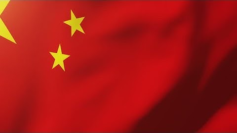 4K China flag waving in the wind. Looping sun rises style. Animation loop Stock video