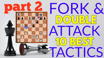 PART 2 BEST 10 TACTICS OF CHESS MUST WATCH VIDEO| FORK AND DOUBLE ATTACK | Chess tricks to win fast