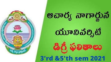 link for acharya nagarjuna university degree results for 3