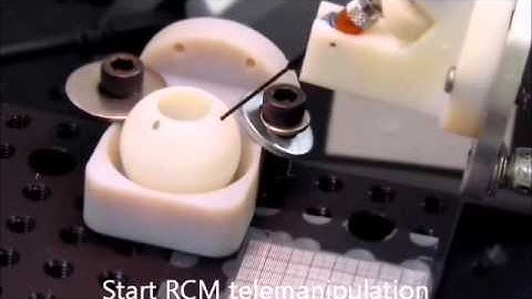 Constrained remote center of motion telemanipulation