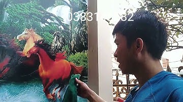 Tranh dán tường phong thùy cảnh mã đáo thành công cực kỳ đẹp tại xưởng tranh Song Thành