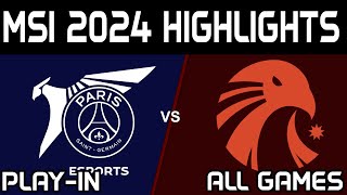 PSG vs EST Highlights ALL GAMES MSI 2024 Play IN PSG Talon vs Estral Esports by Onivia