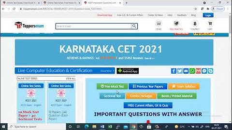KCET 2021 Free Mock Test Series, eBook, Printed Material, Important Questions, Update Syllabus