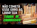 Como limpar tábua de churrasco - Manutenção, hidratação e selagem da madeira