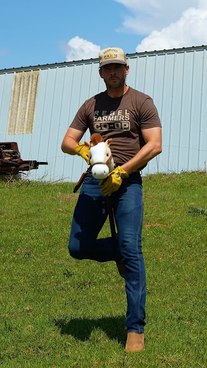 When a ranch doesn’t have real horses…😂 #hobbyhorse