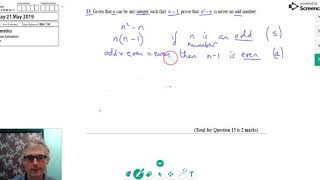 Proofs edexcel 2019 GCSE Maths Paper 1 Question 13