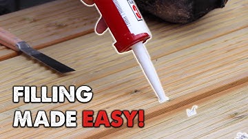 Easily Fill Small Holes in Wood Deck Boards Prior to Painting