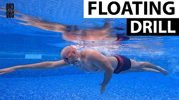 How to swim freestyle with proper body balance. floating drill