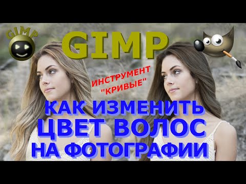 Как изменить цвет волос на фото. Инструмент Кривые. Графический редактор ГИМП (GIMP)