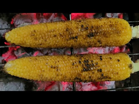 ذرة مشوية على الفحم