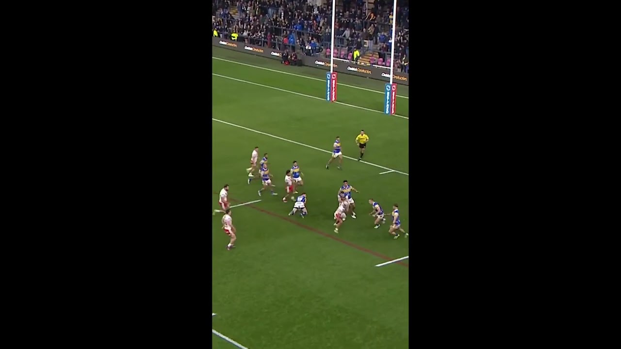 Shane Wright last second try - St Helens vs Leeds