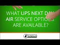 What UPS Next Day Air Service Options are Available?