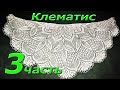 3.  Шаль спицами "КЛЕМАТИС".  21-36 ряд. Вязание.