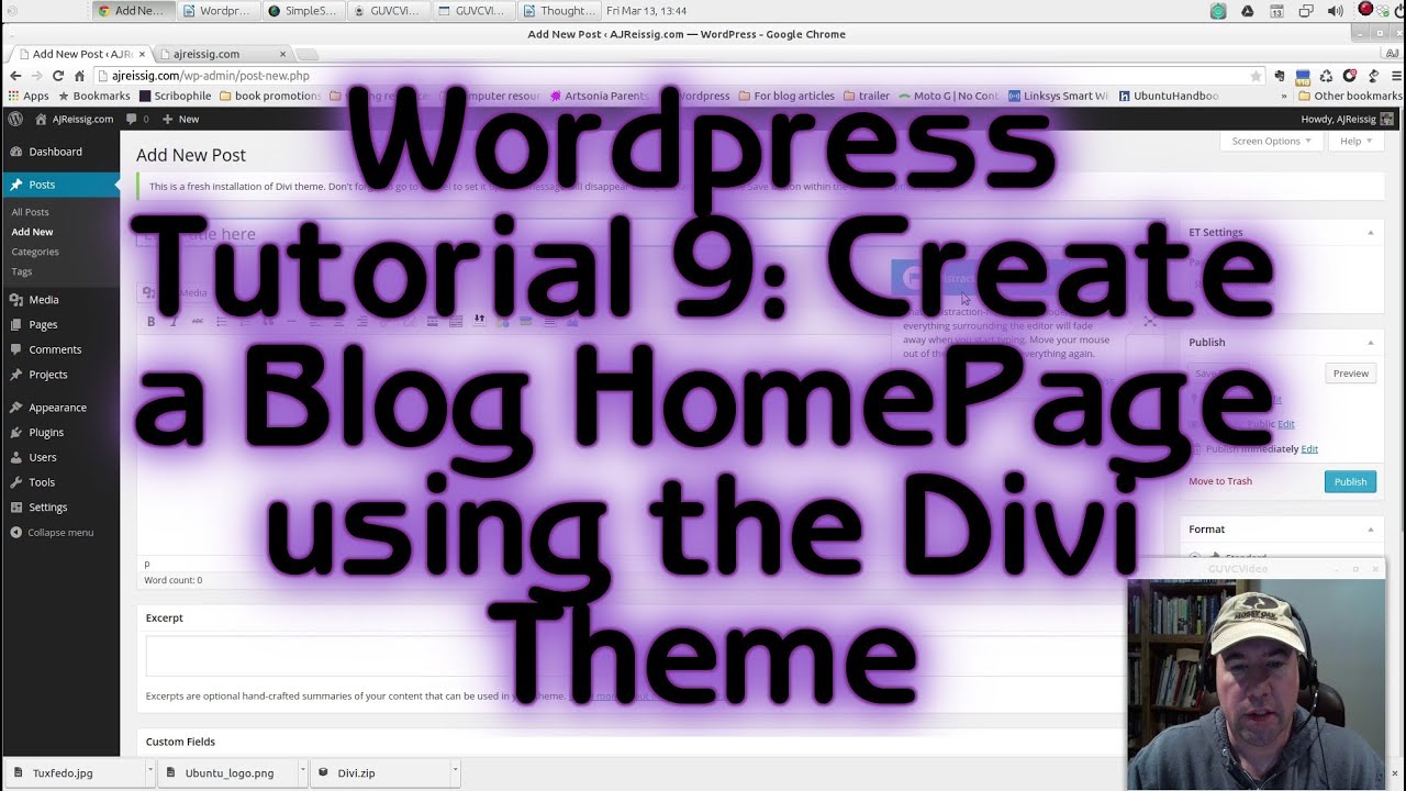 Wordpress Tutorial 9: Create a Blog HomePage using the Divi Theme - YouTube